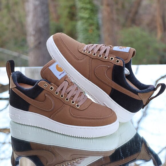 Nike Air Force 1 Low Carhartt WIP Ale Brown Men’s Size 9 AV4113-200 - Picture 7 of 16